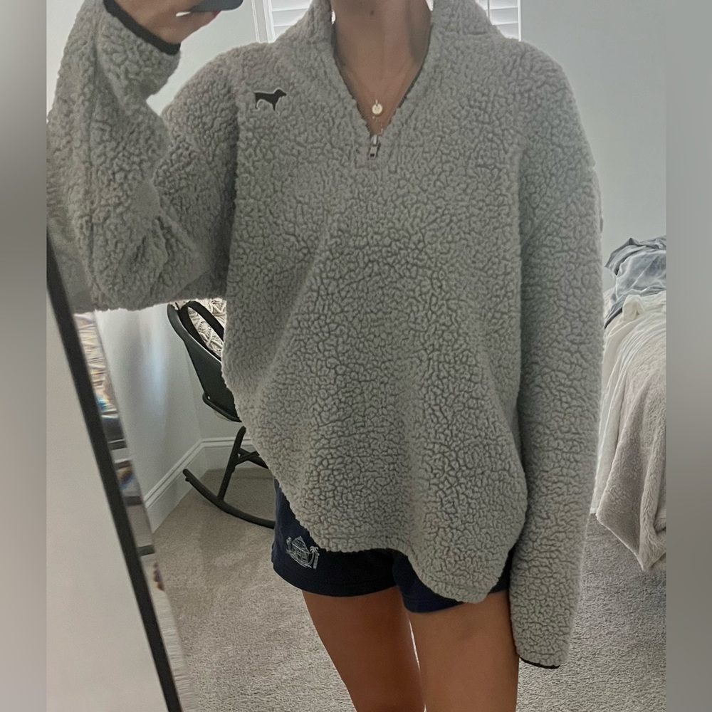VICTORIA’S SECRET PINK SHERPA QUARTER ZIP
